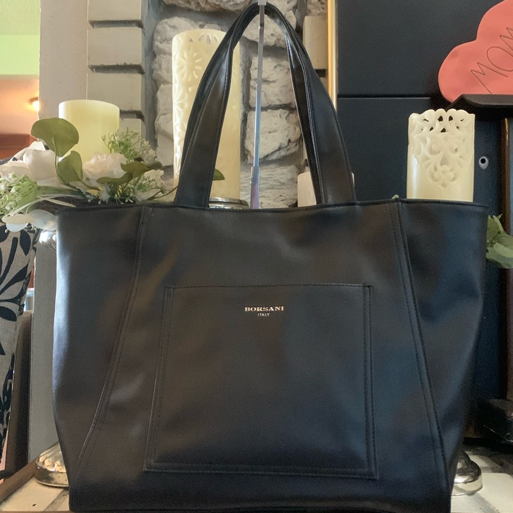 Borsani Italy Large Tote Bag Black